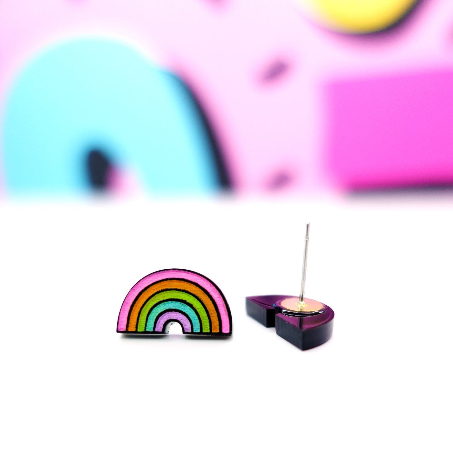 Silly Loaf | Rainbow Stud Earrings