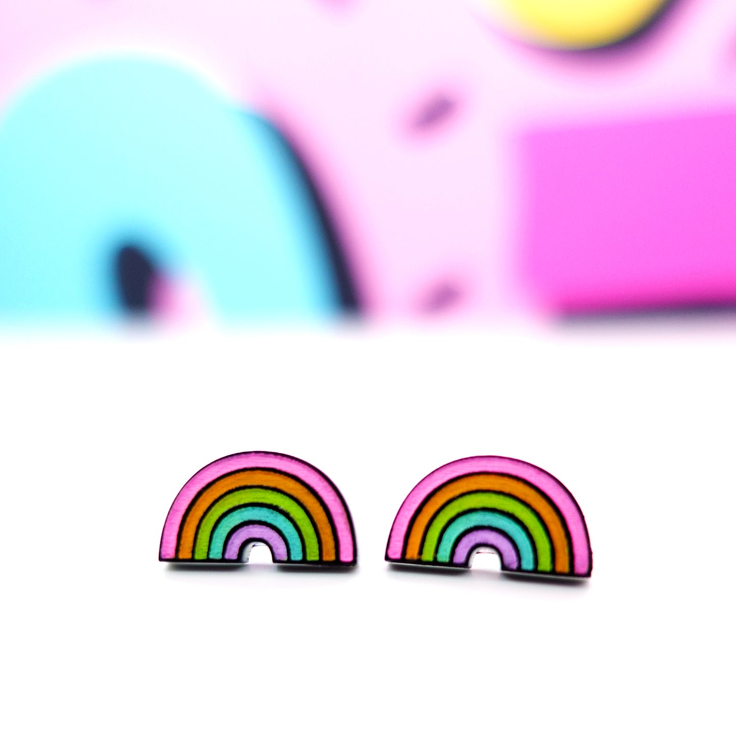 Silly Loaf | Rainbow Stud Earrings