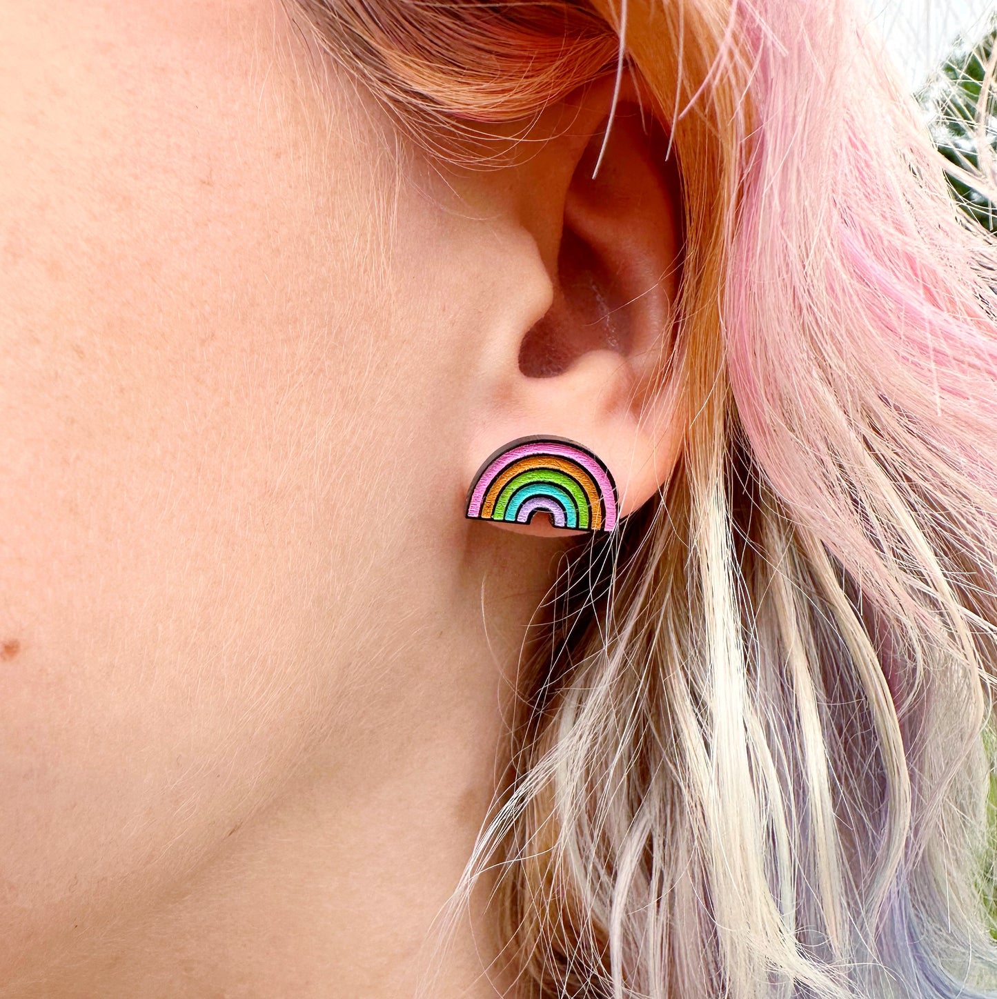 Silly Loaf | Rainbow Stud Earrings