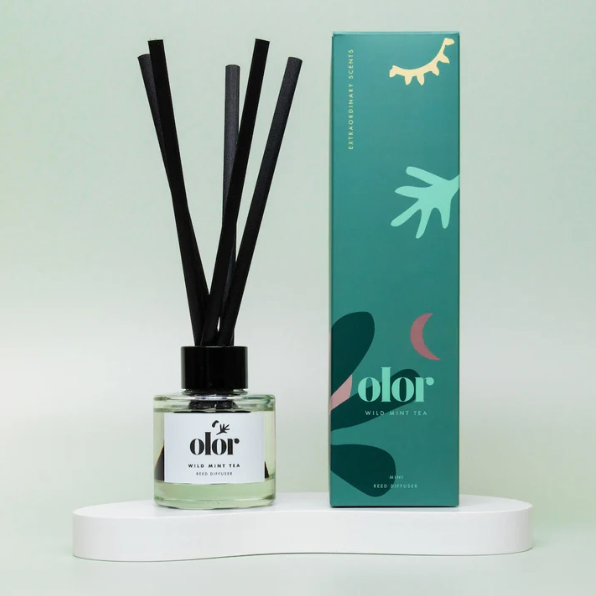 Olor Mini Reed Diffuser Wild Mint Tea