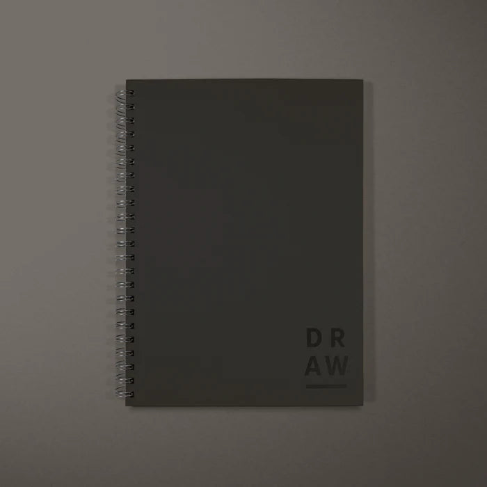 1973 | Blank Canvas A4 Spiral Bound Skethbook DRAW | Black