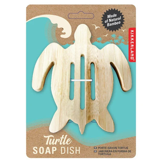 Kikkerland | Bamboo Turtle Soap Dish