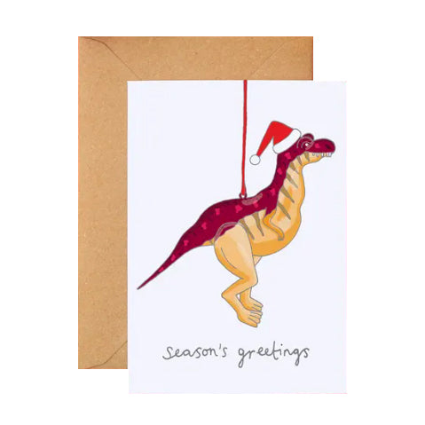 Christmas Card | Dino Decoration "Season's Greetings"