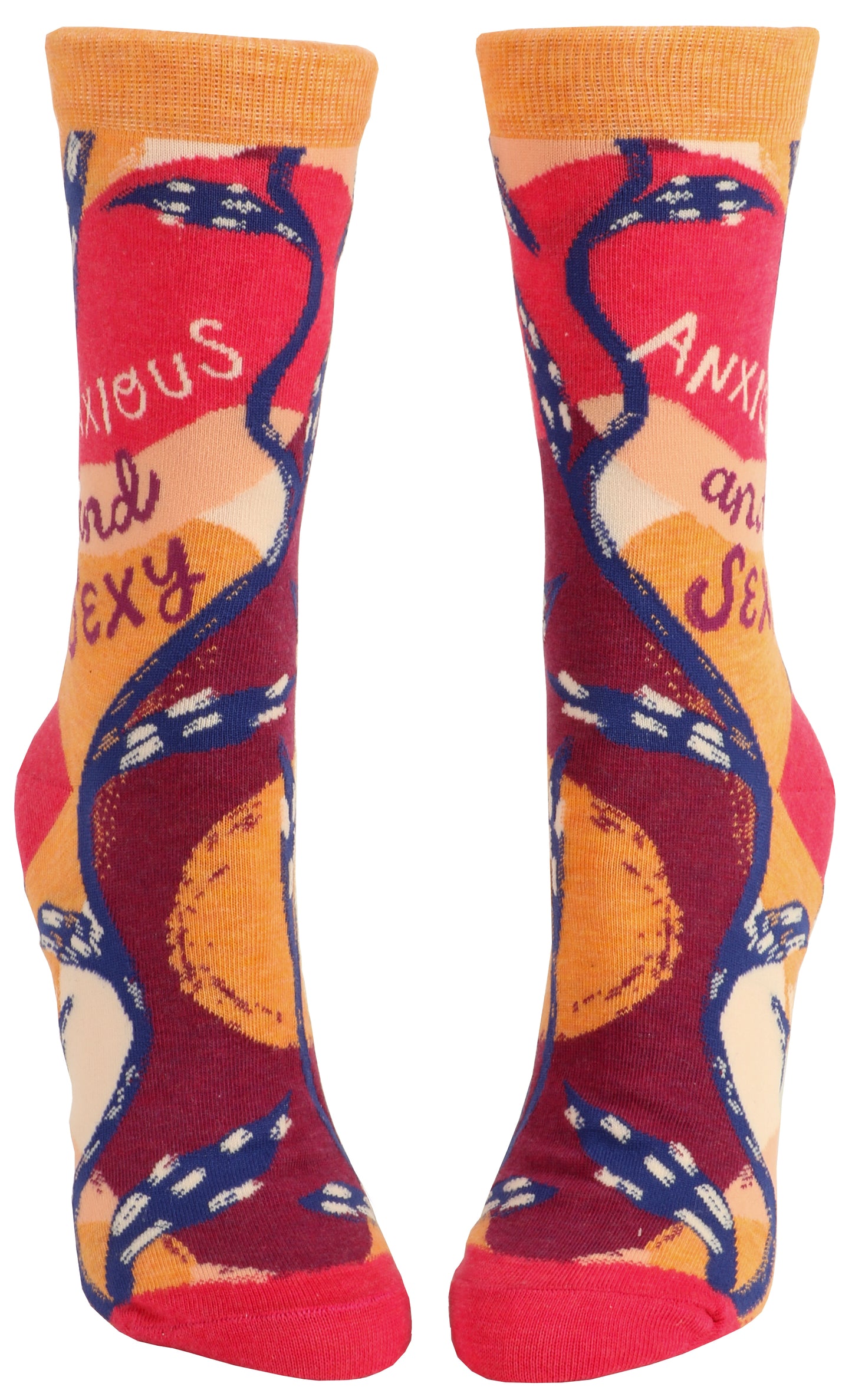 Socks - Women's Crew "Anxious and Sexy"