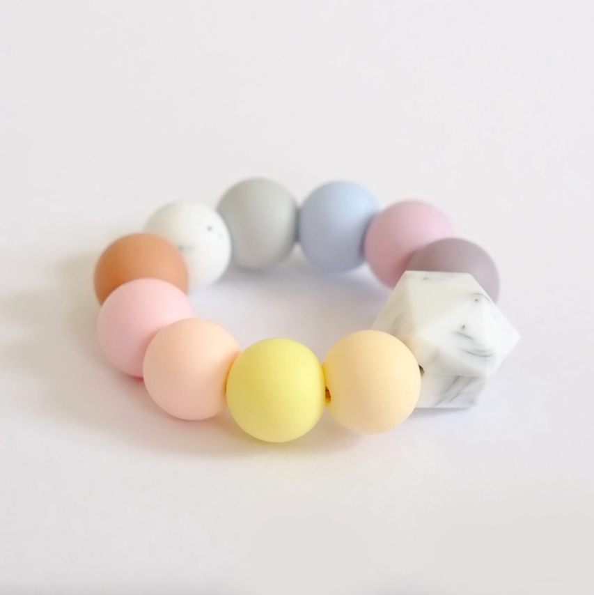 Blossom & Bear | Baby Teething Toy | Pastel Rainbow