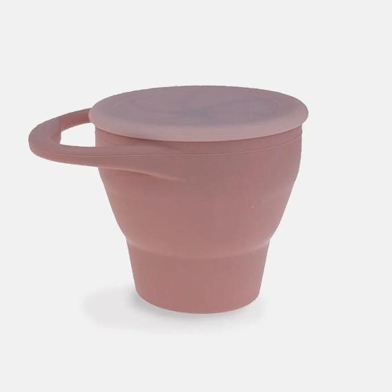 Collapsible Silicone Snack Pot | Rose