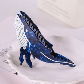 Hair Claw | XL Blue Whale