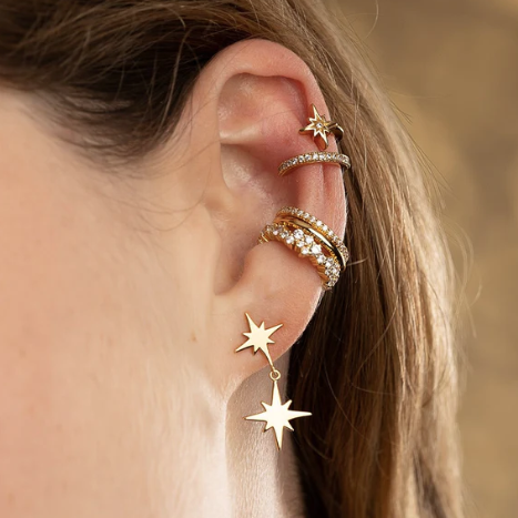 Scream Pretty | Stardust Ear Cuff | Available in 18k Gold or Rhodium Plated Silver