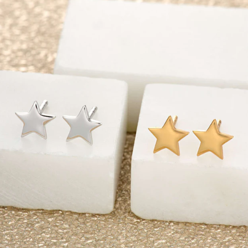 Scream Pretty | Tiny Star Studs | Available in 18k Gold or Rhodium Plated Silver