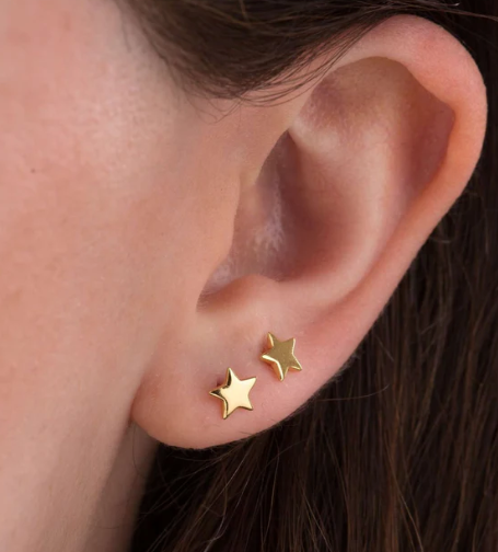 Scream Pretty | Tiny Star Studs | Available in 18k Gold or Rhodium Plated Silver