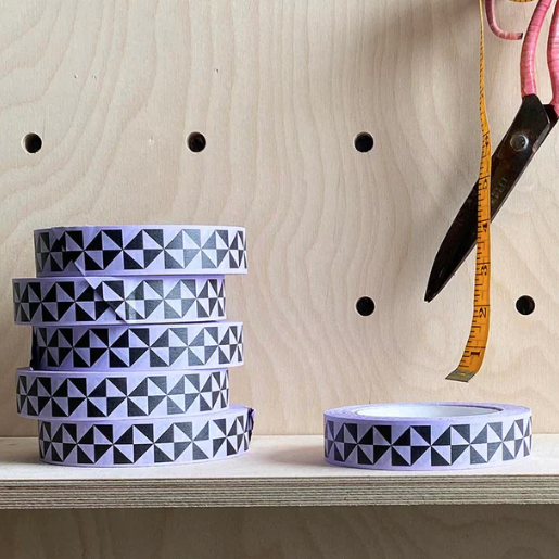 Petra Bose | 50m Adhesive Paper Tape | Lilac Pinwheel