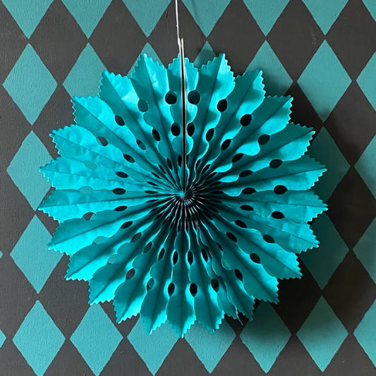 Petra Bose | Paper Fan | Teal