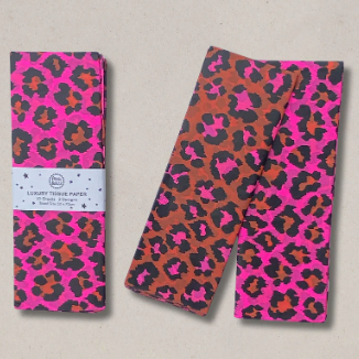 Petra Bose | Luxury Leopard Print Tissue Paper | Ginger & Pink