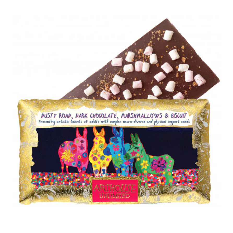 Arthouse Unlimited | Dusty Road, Silky Dark, Marshmallows & Biscuit Chocolate Bar