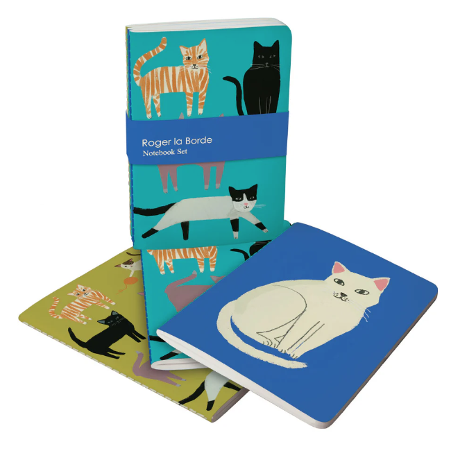 Roger La Borde | Set of 3 A6 Notebooks | Pretty Paws