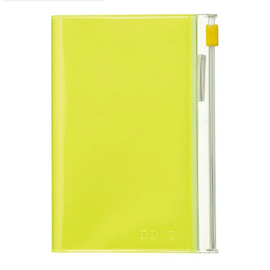 Mark's Inc. | B7 Zipper Grid Notebook | Neon Yellow