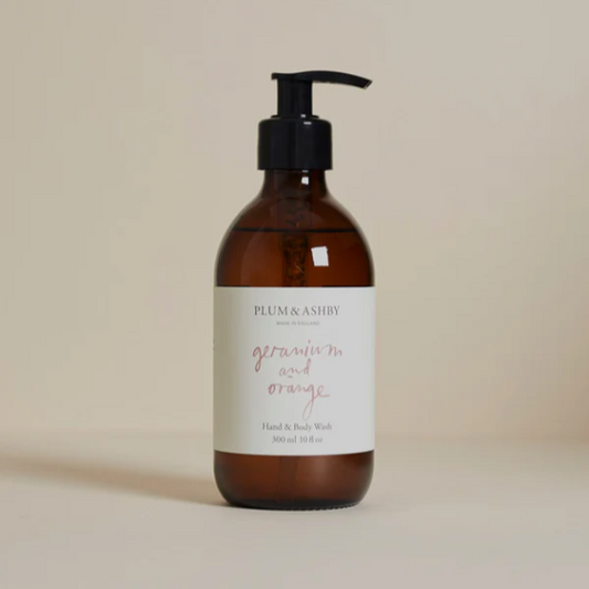 Plum & Ashby | Hand & Body Wash | Geranium and Orange