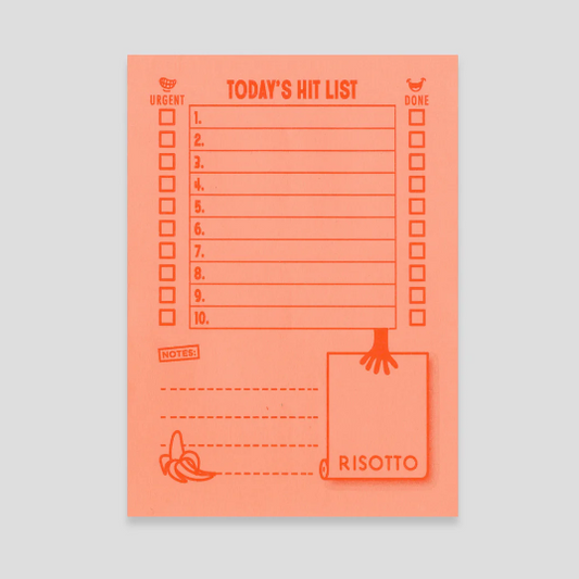 Risotto Studio | Today's Hit List | Peach Notepad