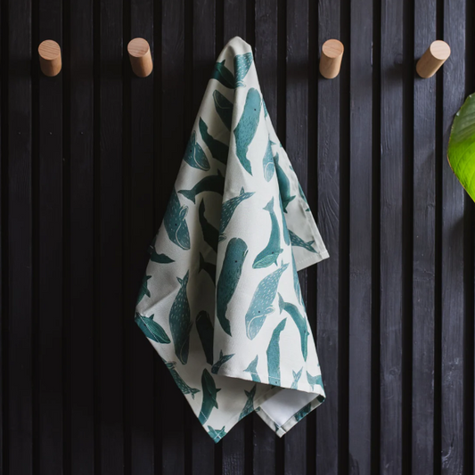 Plewsy | Tea Towel | Whales