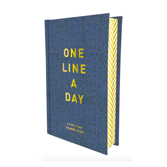 Book of One Line a Day | A 5 Year Memory Book | Denim