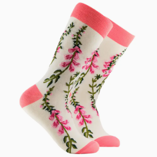 Socktopus | Womens Socks | Fox Gloves Floral