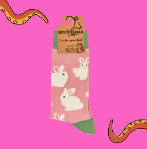 Socktopus | Womens Socks | Fluffy Bunnies