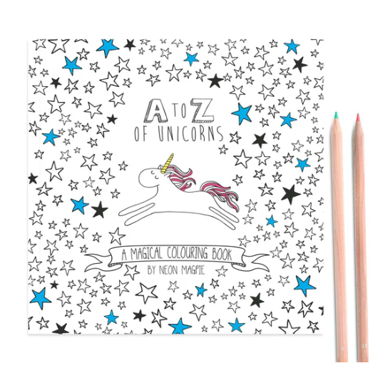 Neon Magpie | Colouring Book | A-Z Of Unicorns