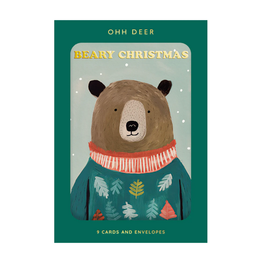 Ohh Deer | Christmas Cards Multipack x 9 | Festive Bears