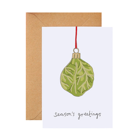 Christmas Card | Sprout Decoration "Season's Greetings"