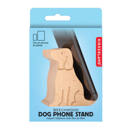 Kikkerland | Beechwood Phone Stand | Dog