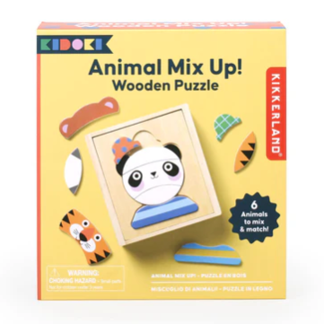 Kikkerland | Animal Mix Up Wooden Puzzle