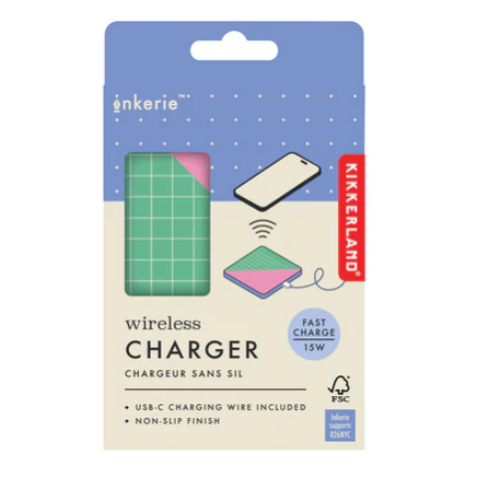 Kikkerland | Inkerie | Wireless Phone Charger | Colour Block
