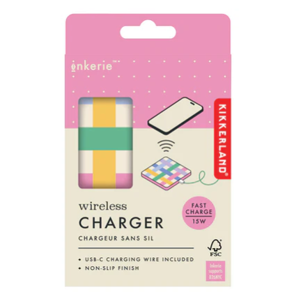 Kikkerland | Inkerie | Wireless Phone Charger | Grid