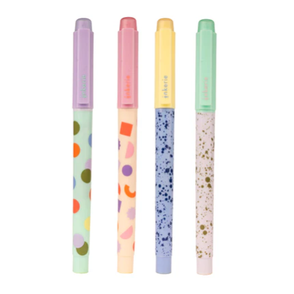 Kikkerland | Inkerie | Erasable Highlighters (Set of 4)