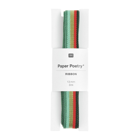 Rico | Paper Poetry | 13mm Striped Ribbon