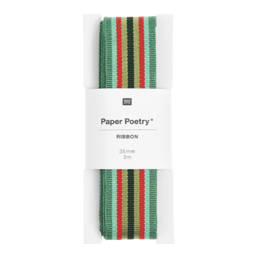 Rico | Paper Poetry | 25mm Striped Ribbon