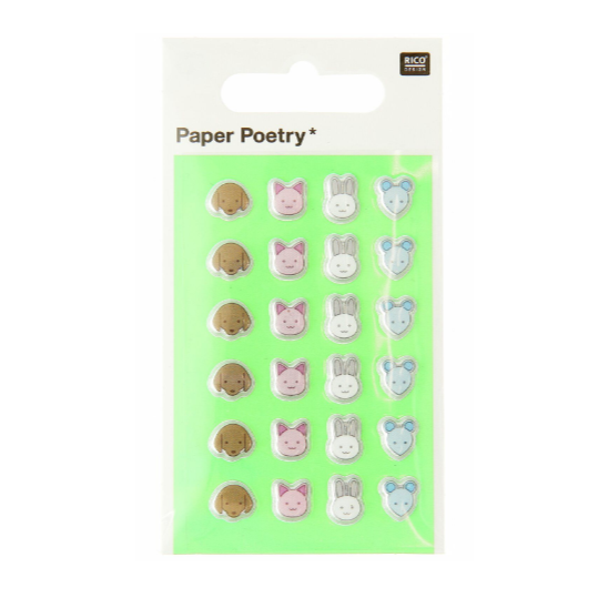 Rico | Paper Poetry | Mini Puffy Stickers | Animals