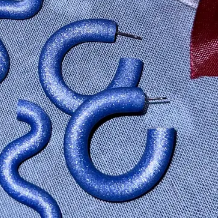 Kalei | Sparkle Hoops | Electric Blue