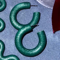 Kalei | Sparkle Hoops | Teal