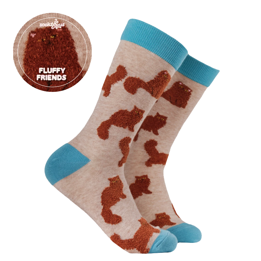 Socktopus | Fluffy Ginger Socks | S UK 4 - 8