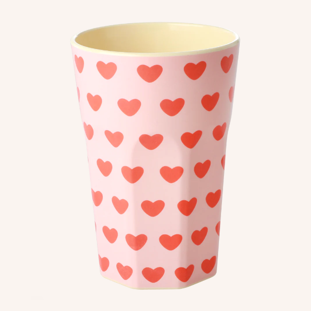 Rice | Tall Melamine Cup | Sweet Hearts