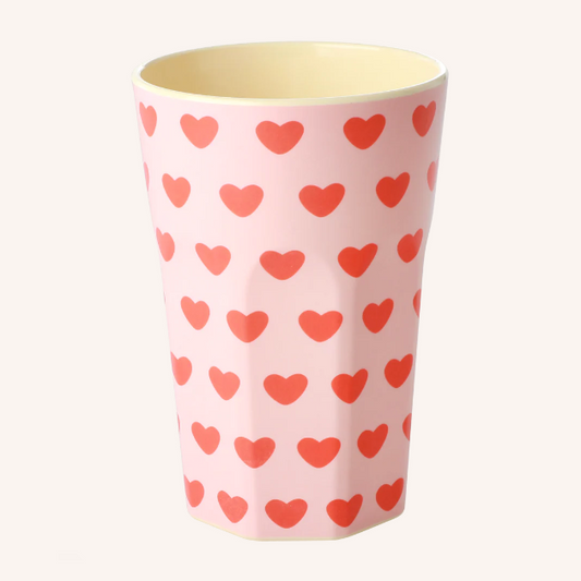 Rice | Tall Melamine Cup | Sweet Hearts