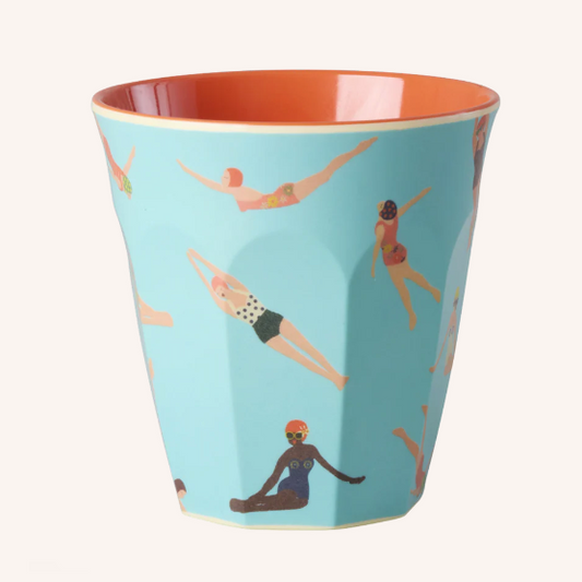 Rice | Medium Melamine Cup | Retro Swimster