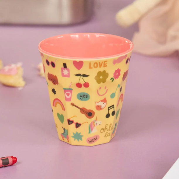 Rice | Medium Melamine Cup | Unicorn Love