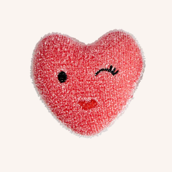 Rice | Heart Sponge | Red