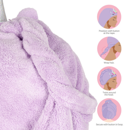 Legami | Love my Hair Turban Towel | Unicorn