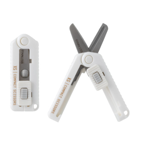 Midori | XS Compact Serrated Scissors | White