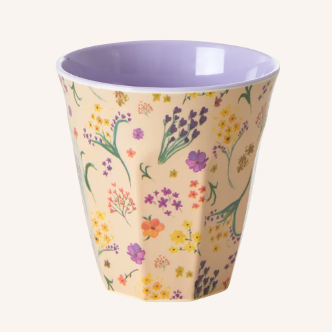 Rice | Medium Melamine Cup | Wild Flowers