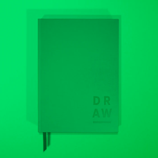 1973 | Hard Cover Blank Canvas Sketchbook | Green