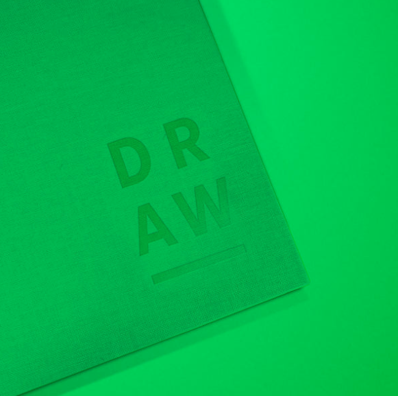 1973 | Hard Cover Blank Canvas Sketchbook | Green